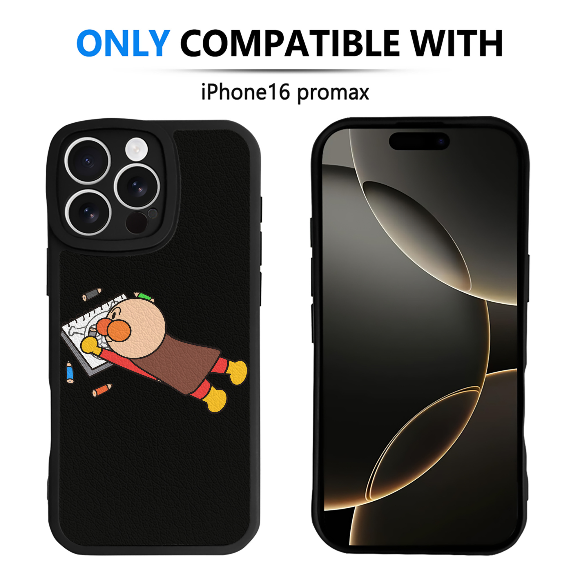 （画像用） アンパンマン Anpanman 【iPhone 16シリーズ対応】シリコンスマホケース（レザー調） 材質：シリコン